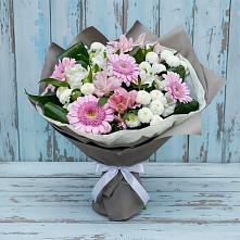 Букет цветов из:  Герберы, Альстромерии и Хризантемы #REPLACE_PRED# Андреевское