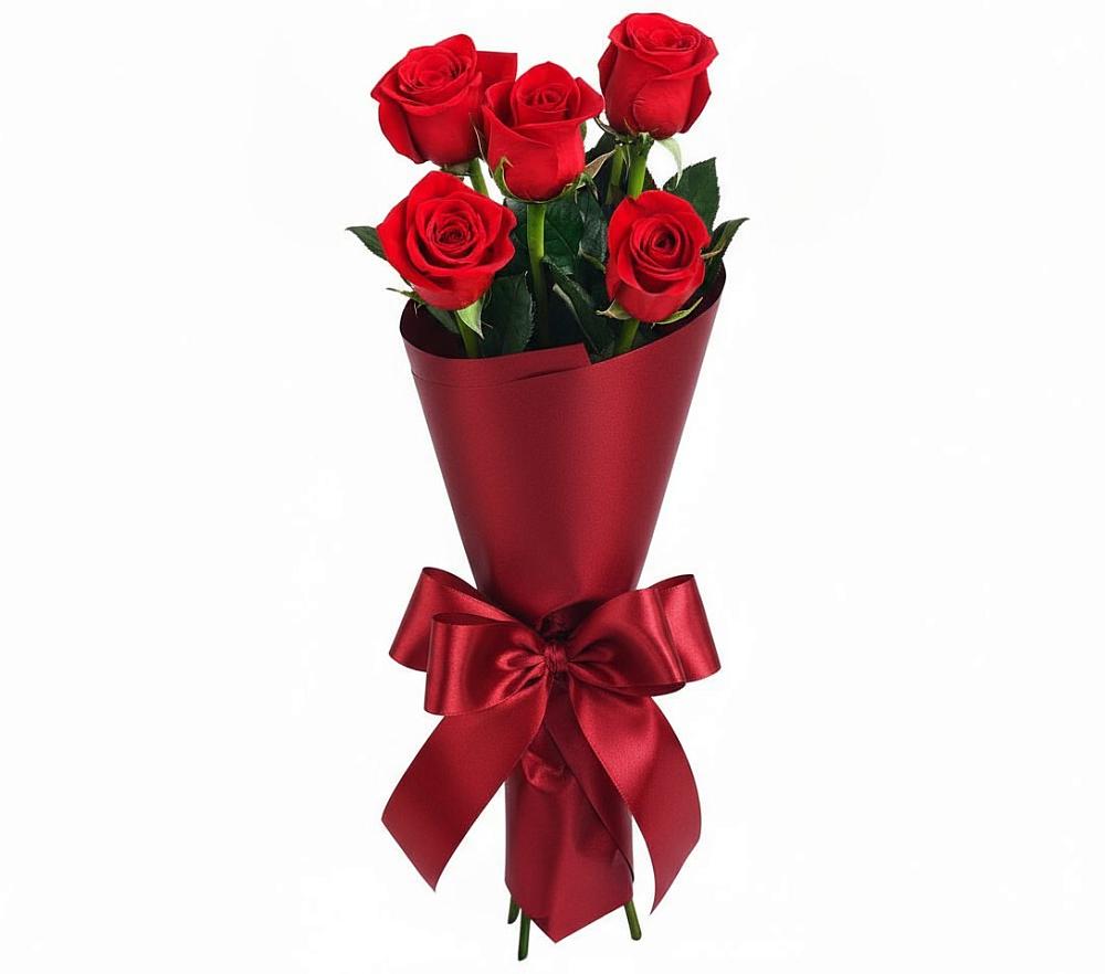 Букет 5 Красных роз Эдлесс Лав в Андреевское