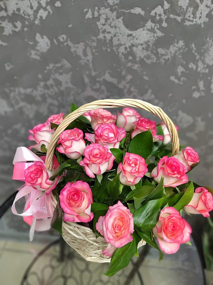 Цветочная композиция из Розы в корзине в Андреевское