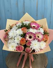 Букет цветов из:  Розы, Герберы и Хризантемы в Андреевское