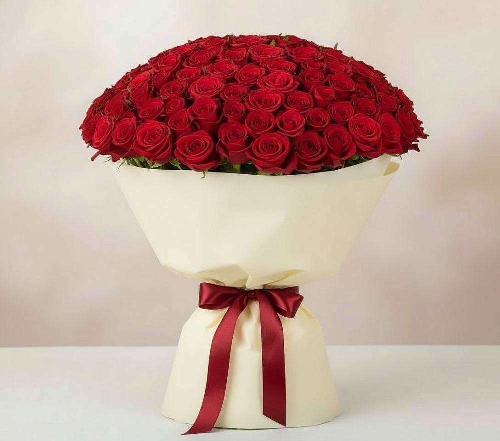 Букет 101 Красная роза Милано в Андреевское
