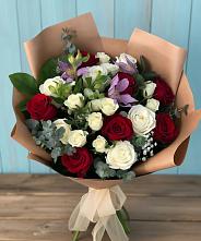 Букет цветов из:  Розы и Альстромерии в Андреевское