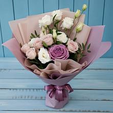 Букет цветов из:  Розы и Лизиантусы в Андреевское