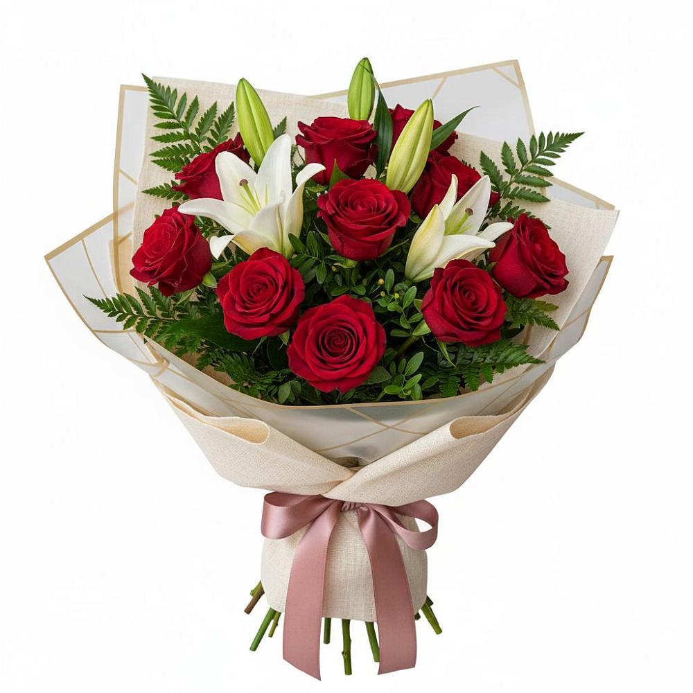 Букет цветов из: Лилии и Розы в Андреевское