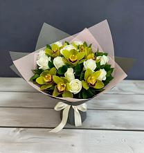 Букет цветов из:  Орхидеи и Розы в Андреевское