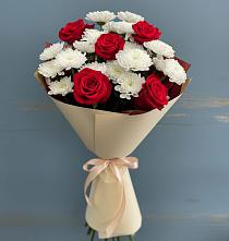 Букет цветов из:  Розы и Хризантемы в Андреевское