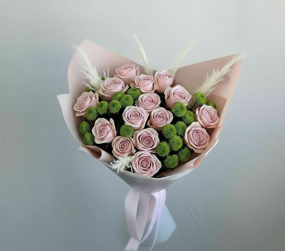 Букет цветов из: Розы и Хризантемы в Андреевское