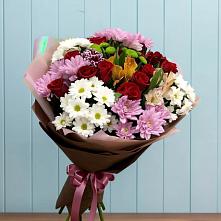 Букет цветов из:  Розы, Хризантемы и Альстромерии в Андреевское