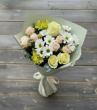 Букет цветов из:  Альстромерии, Розы и Хризантемы в Андреевское
