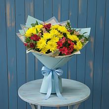 Букет цветов из:  Альстромерии и Хризантемы в Андреевское