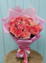 Букет 15 Розовых роз Равель в Андреевское
